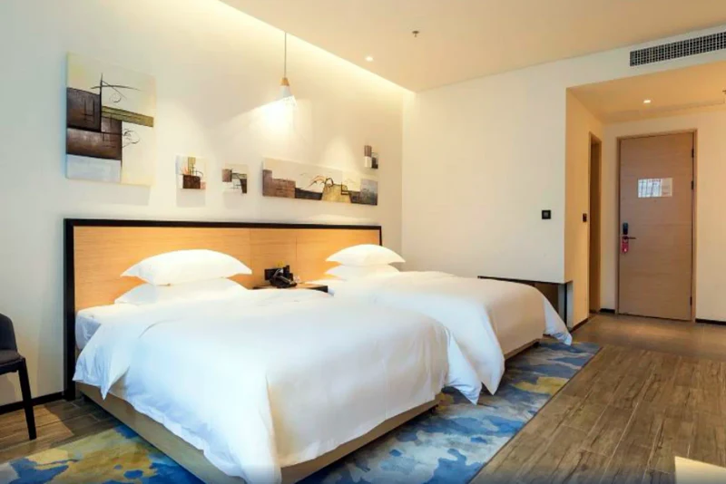 1:1 hotel suite mock-up living area at YABO Foshan factory showroom for hospitality FF&E approval